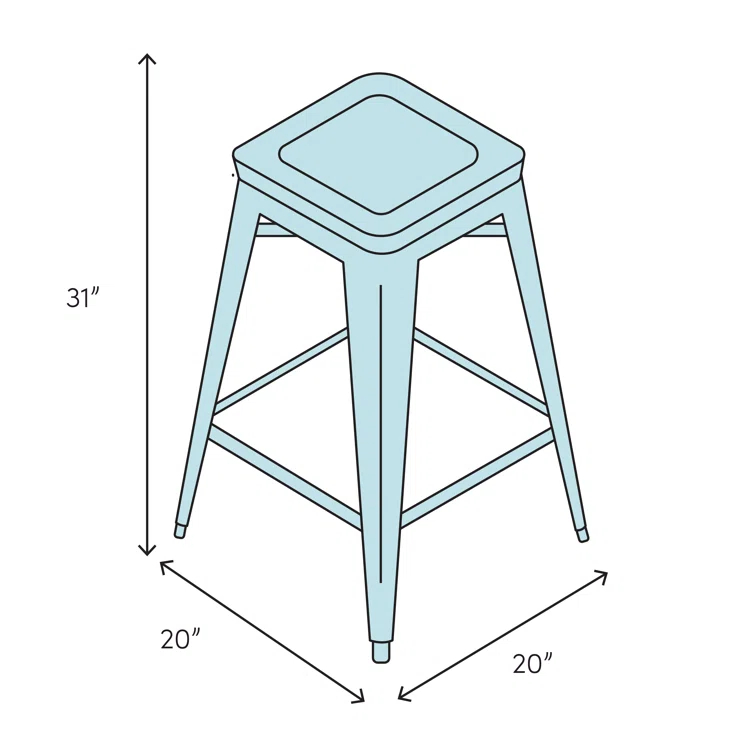 Trademark Global POW Swivel Upholstered Counter Stool with Metal Frame