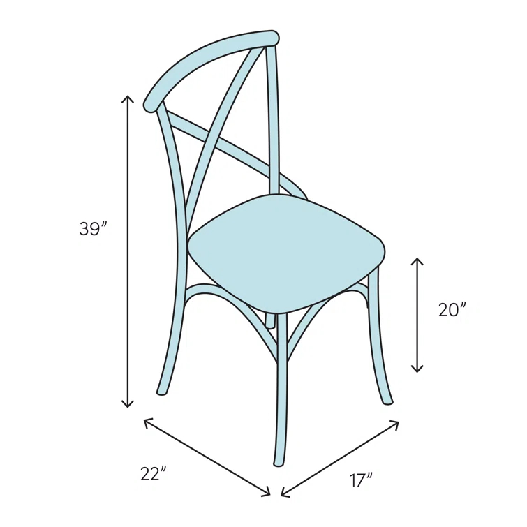 Red Birch Faux Bamboo Cross Back Side Chair