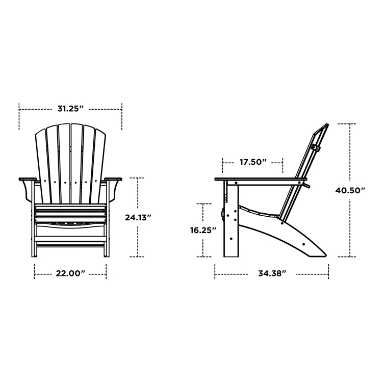 Yacht Club Curveback Adirondack Chair