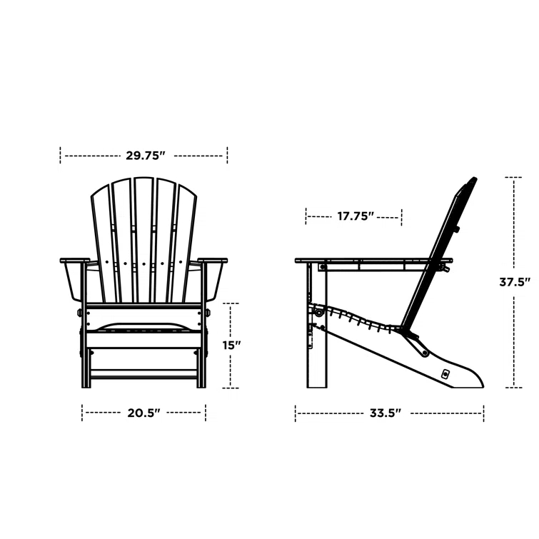 Palm Coast Folding Adirondack