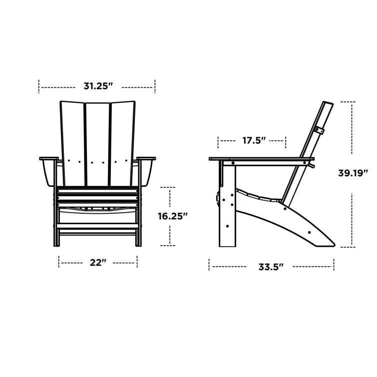 Modern Curveback Adirondack Chair