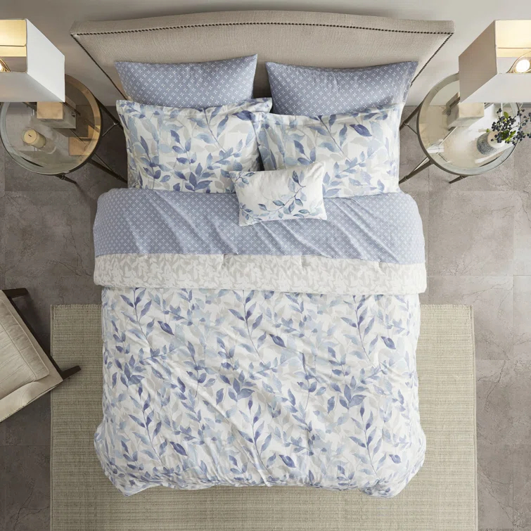 Madison Park Essentials Sofia Microfiber Reversible Comforter Set with Bed Sheets