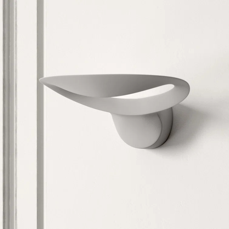 Luna Noir LED Black Sconce with Soft Light Emission