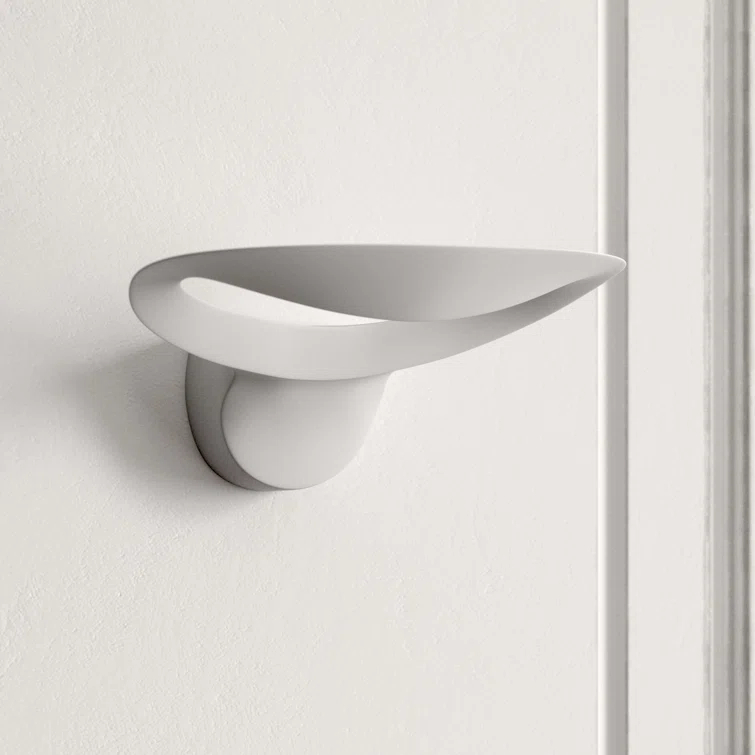 Luna Noir LED Black Sconce with Soft Light Emission