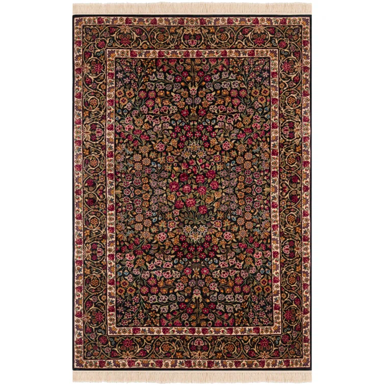 Royal Kerman 100% Wool Pile Floral Rug