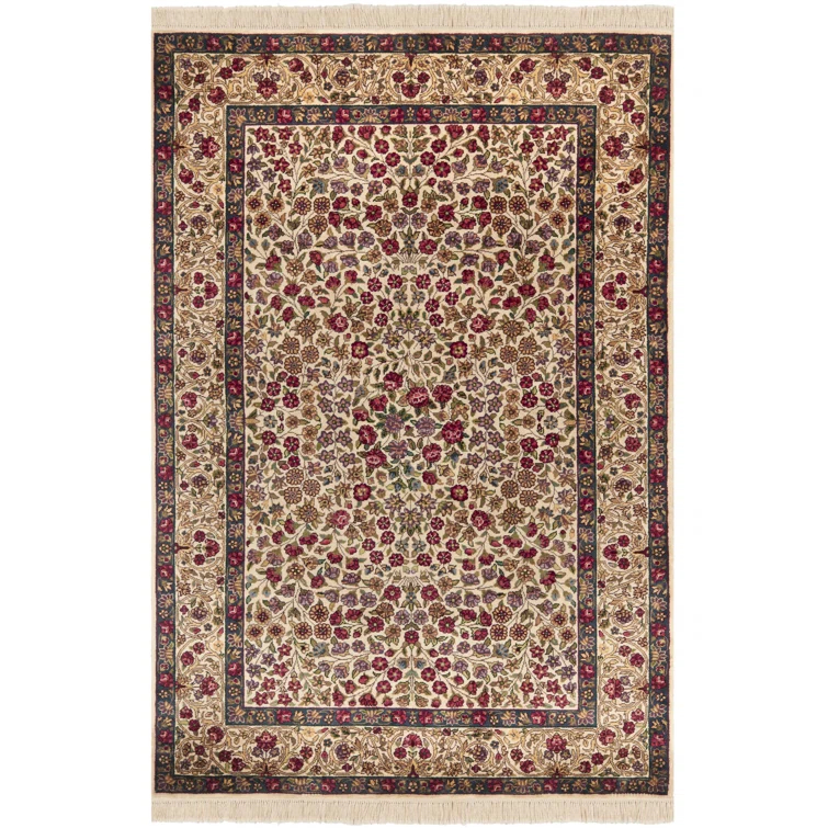 Royal Kerman 100% Wool Pile Floral Rug