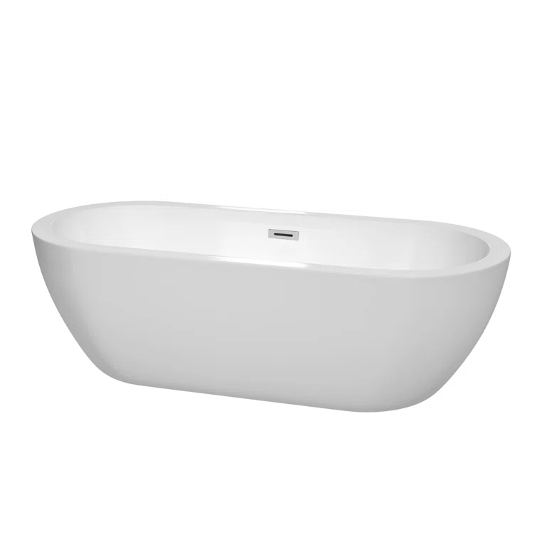 Wyndham Collection WCOBT100272 Soho 72'' x 31'' Freestanding Soaking Acrylic Bathtub