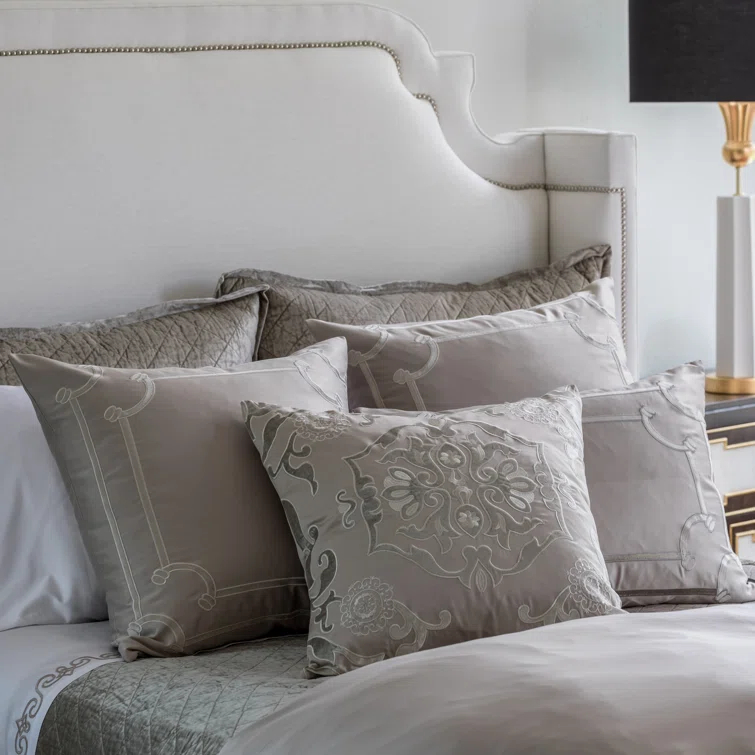 Lili Alessandra Vendome Appliqued Feather Throw Pillow