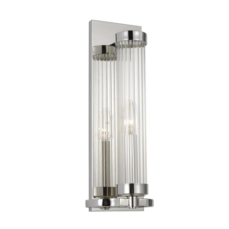 Everly Quinn Steel Corner Wall Light