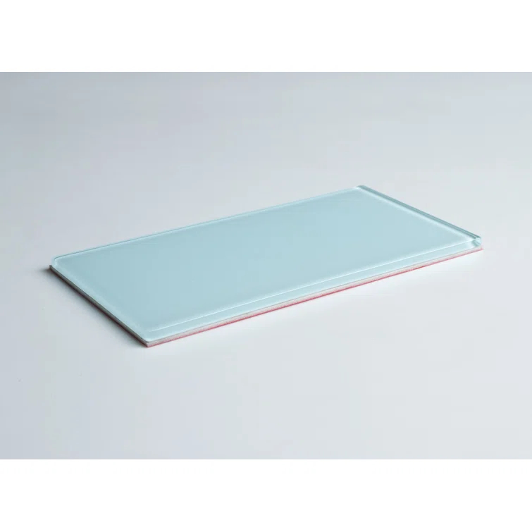 3'' W x 6'' L Glass Peel and Stick Subway Tile
