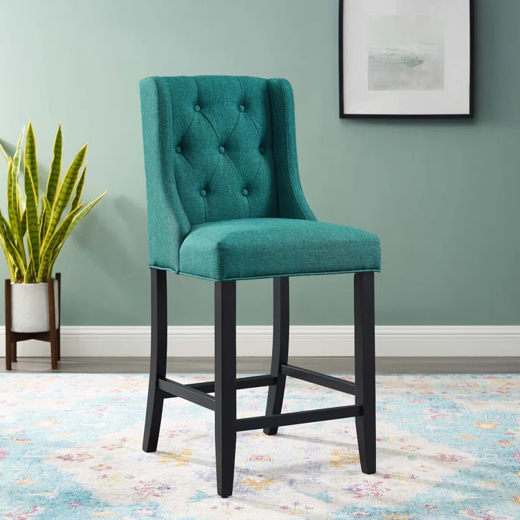 Modway Baronet Tufted Button Upholstered Fabric/Faux Leather Stool