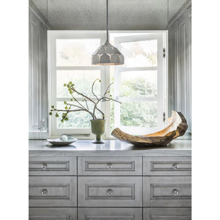 Yerba 1 - Light Silver Ridge Single Pendant