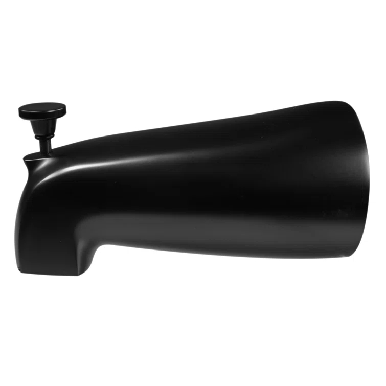 5-1/2" Reach Brass Wall Mount Tub Spout with Nose Diverter