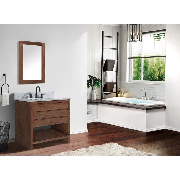 Kai / Kayden Wood Rectangle Wall Mirror