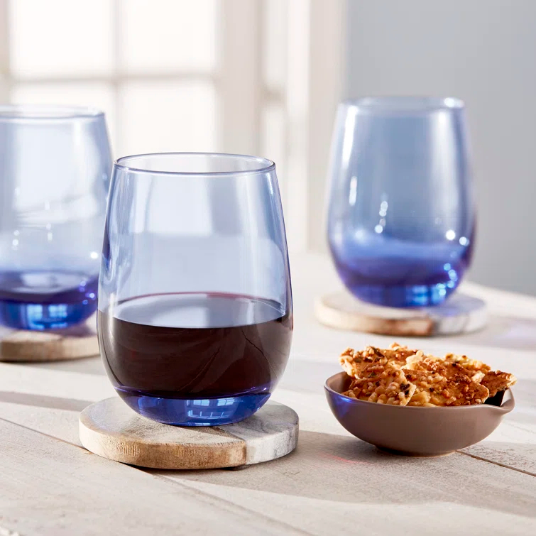 Classic Libbey All-Purpose Stemless Wine Glasses