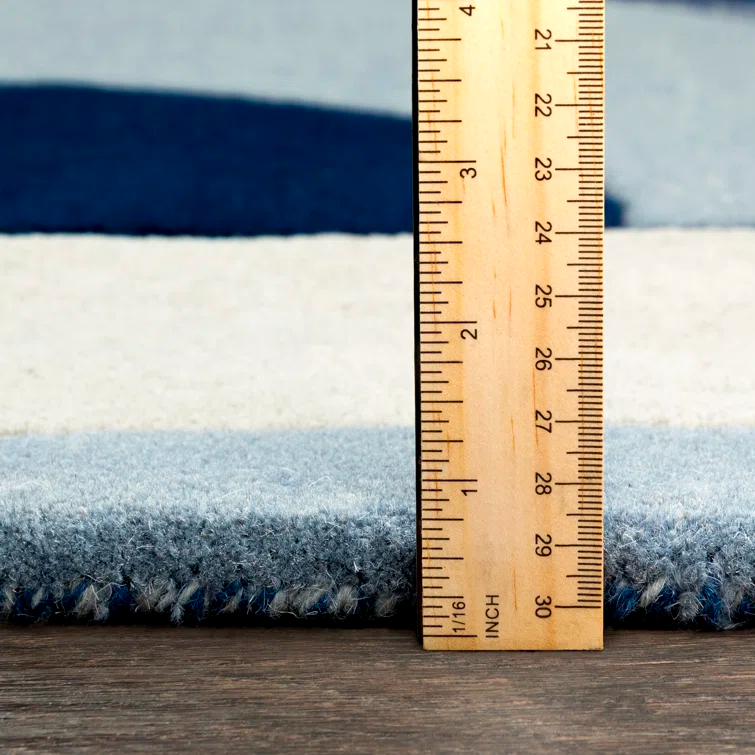 Gaye Wool Teal/Navy/Beige Rug