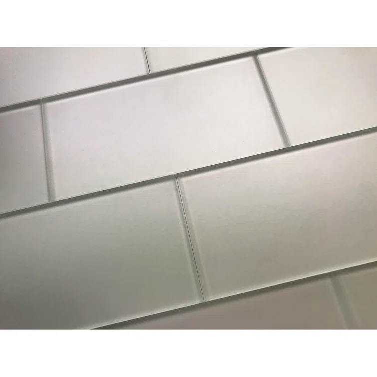Forever Matte 3 in. x 6 in. Diamond Grade Glass Straight Edge Subway Decorative Kitchen & Bathroom Wall Tile