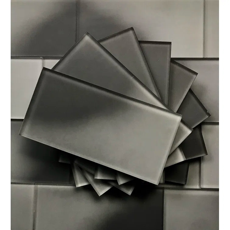 Forever Matte 3 in. x 6 in. Diamond Grade Glass Straight Edge Subway Decorative Kitchen & Bathroom Wall Tile