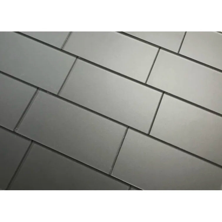 Forever Matte 3 in. x 6 in. Diamond Grade Glass Straight Edge Subway Decorative Kitchen & Bathroom Wall Tile