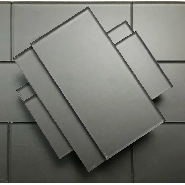 Forever Matte 3 in. x 6 in. Diamond Grade Glass Straight Edge Subway Decorative Kitchen & Bathroom Wall Tile