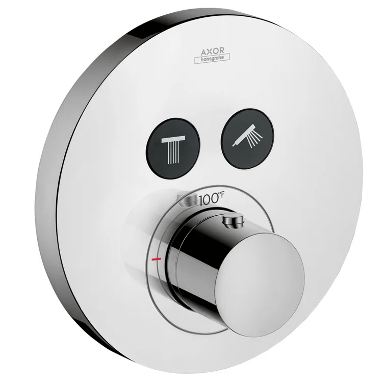 Citterio Showerselect Modern 1-Handle 7-Inch Wide , Temperature Memory, Thermostatic Valve Trim Only, With Diverter In Chrome, 36723001