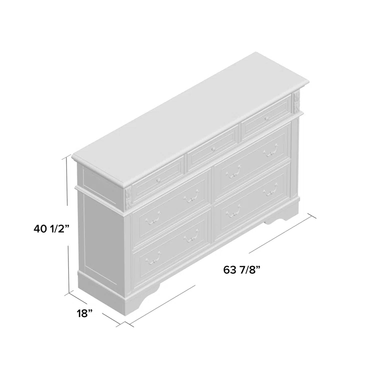 Eridani 7 Drawer Double Dresser