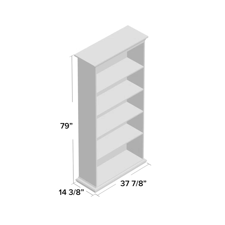 Vilnius Lou 79.04" H x 37.9" W Standard Bookcase