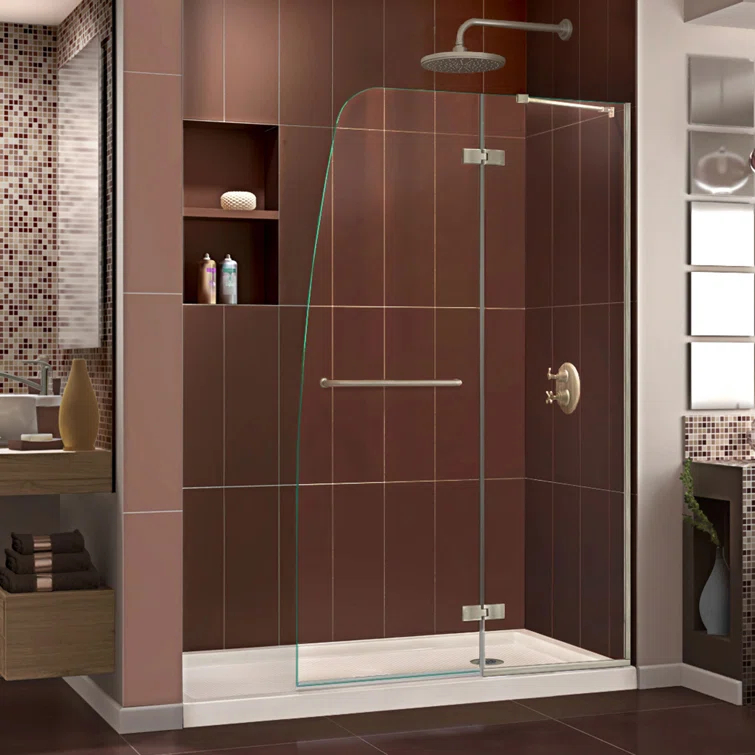Aqua Ultra 36 in. D x 60 in. W x 74 3/4 in. H Frameless Shower Door