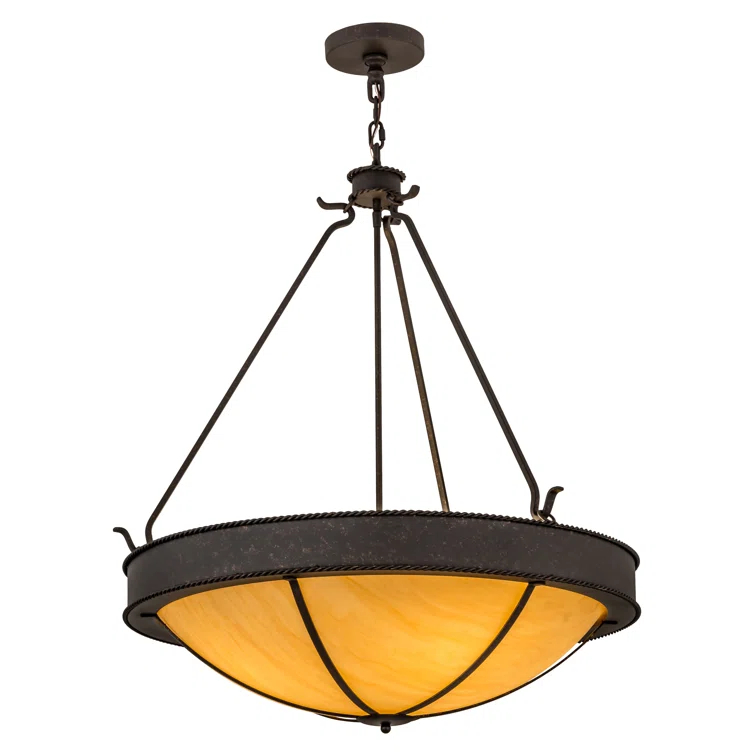 Phoebus 4 - Light Copper Rust Textured Unique/Statement Pendant