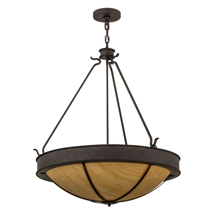 Phoebus 4 - Light Copper Rust Textured Unique/Statement Pendant