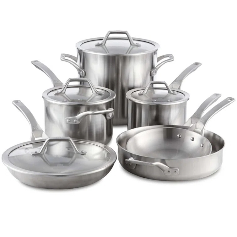 Calphalon Calphalon Signature Stainless Steel 10 Piece Cookware Set