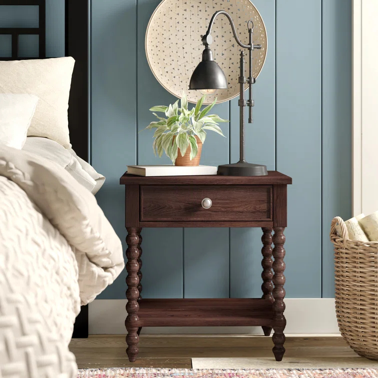 Beckett One Drawer Solid Wood Nightstand