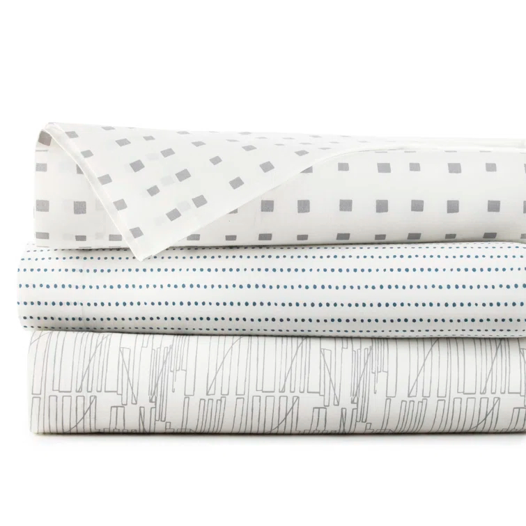 Radius 200 Thread Count Polka Dots 100% Cotton Percale Sheet Set