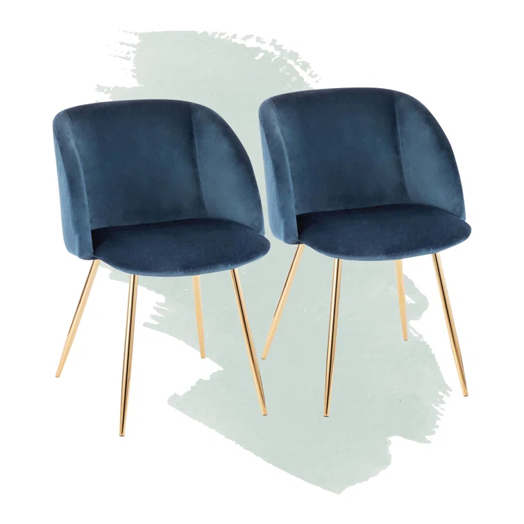 Terrance 18.5'' H Velvet Upholstered Parsons Chair