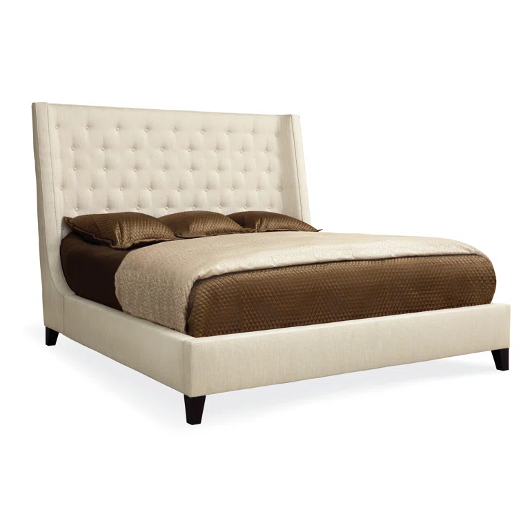 Maxime Upholstered Wingback Bed