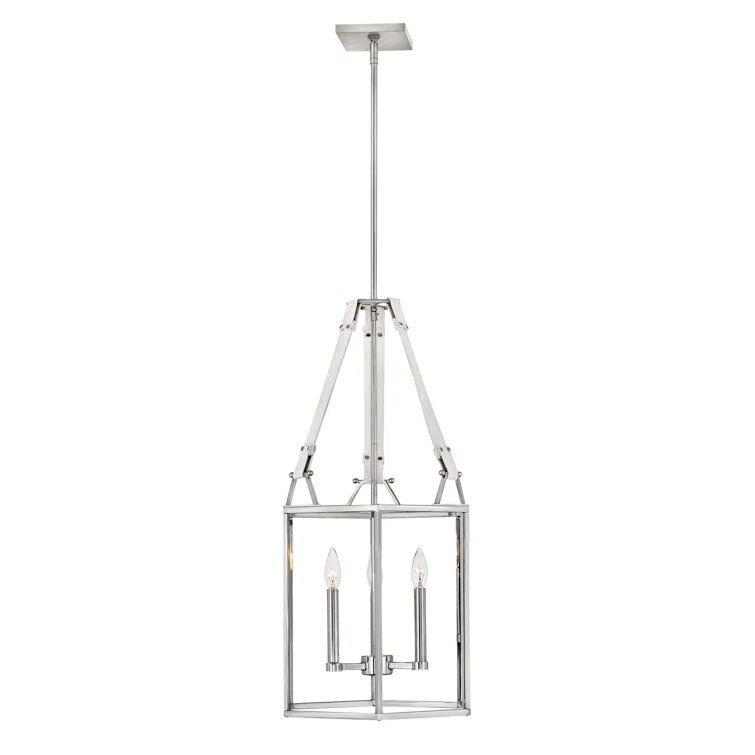 Davant 3 Light Metal Dimmable Lantern Chandelier