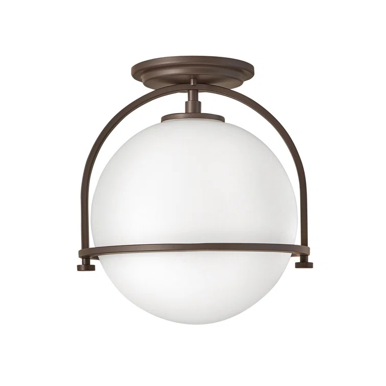 McCormick Hand Blown Glass Semi Flush Mount
