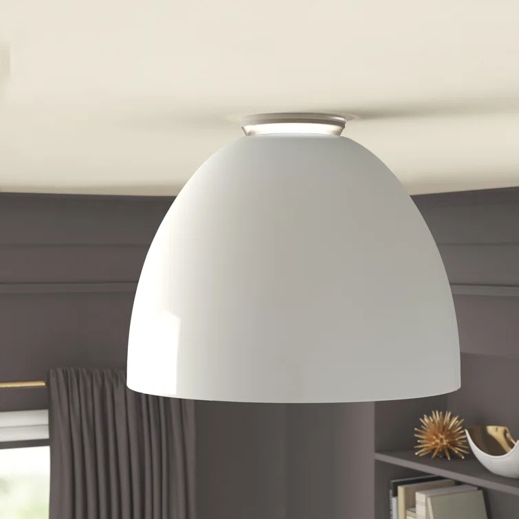 Gloss Grey Aluminum Indoor/Outdoor LED Bowl Light