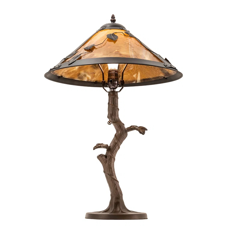 Meyda Lighting Mission Vine Leaf Apple Metal Lamp