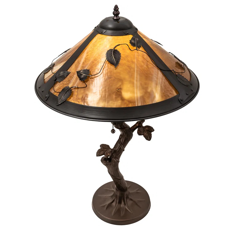 Meyda Lighting Mission Vine Leaf Apple Metal Lamp