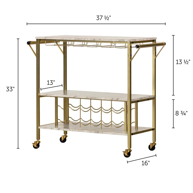 Maliza Metal Bar Cart