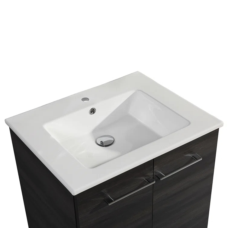 Annecy 24 In. Bathroom Vanity With Ceramic Sink Top