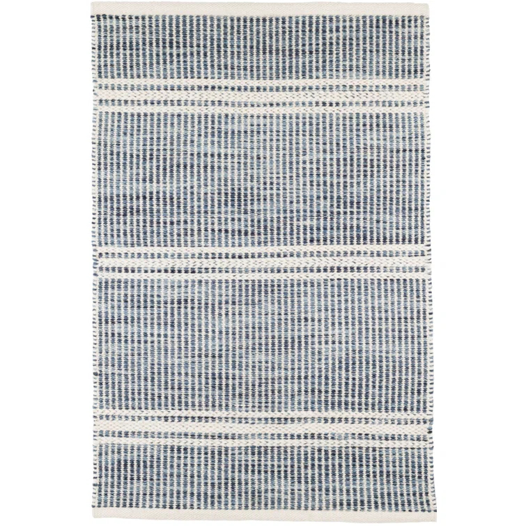 Malta Blue Handwoven Wool Rug