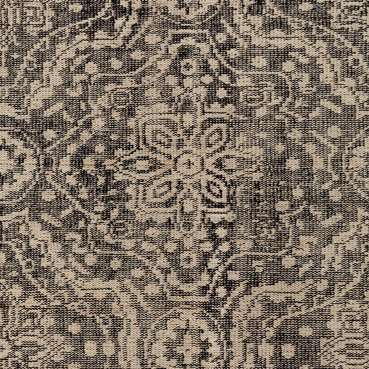 Hoboken Hand-Knotted Black/Khaki Area Rug