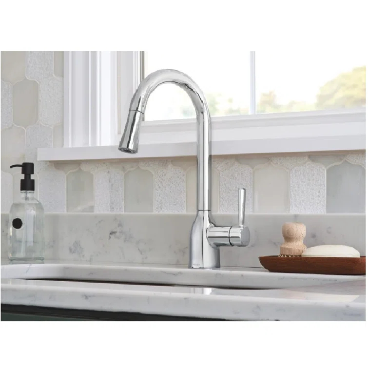 Adler Pull Down Single Handle Kitchen Faucet with Accessories