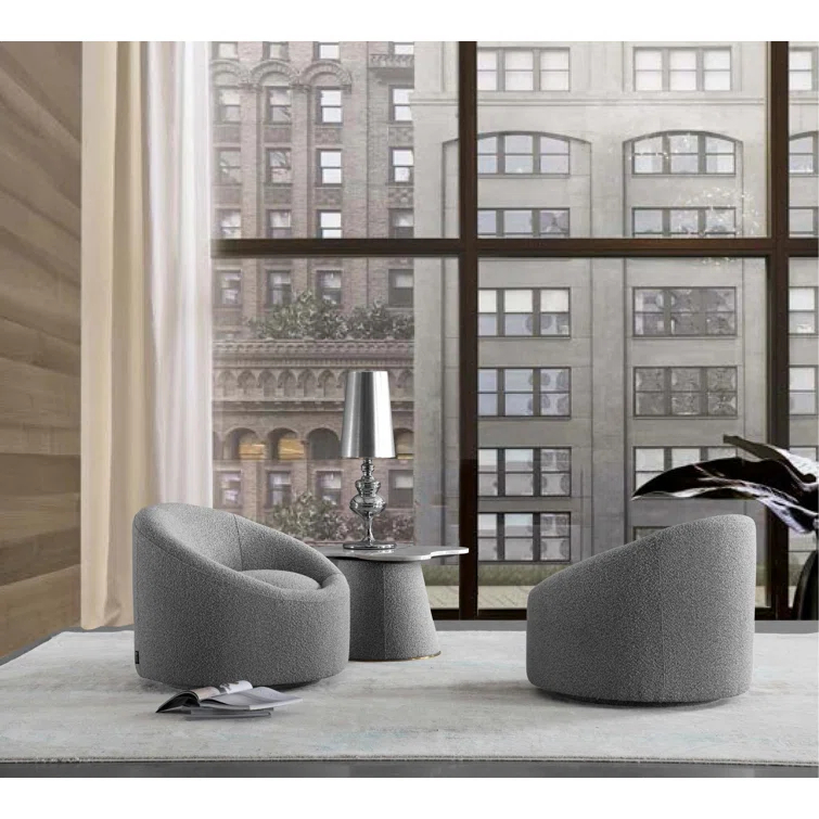 Sienna Upholstered Swivel Barrel Chair