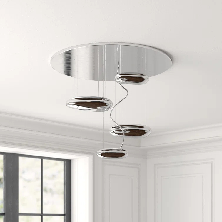 Ross Lovegrove 22" Polished Aluminum LED Chandelier