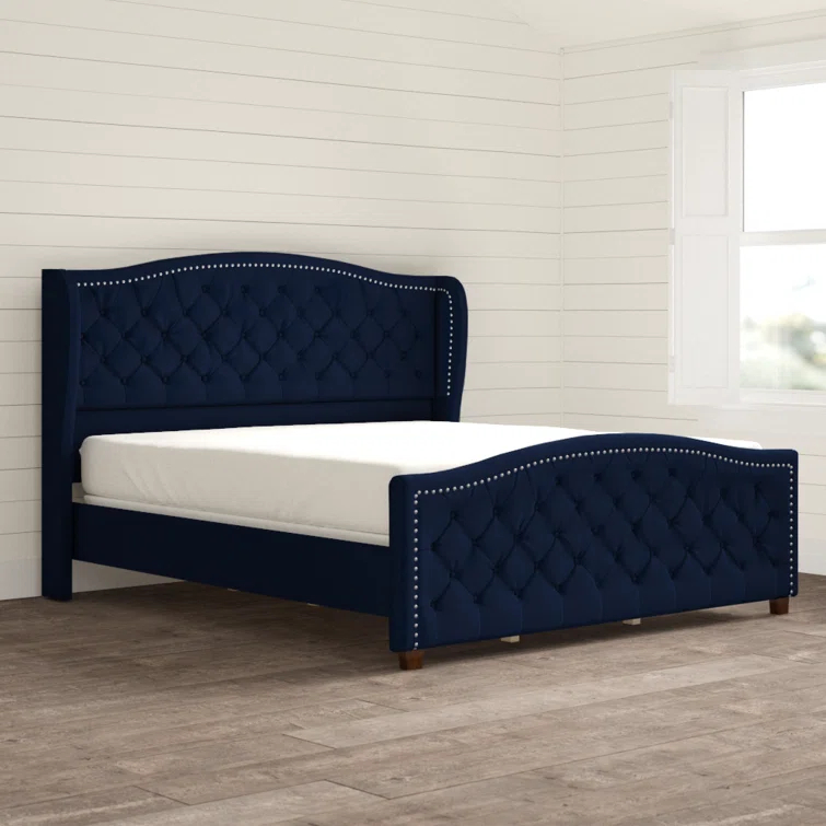 Coleman Upholstered Wingback Bed