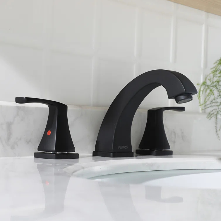 Widespread 2-handle Bathroom Faucet with Drain Assembly