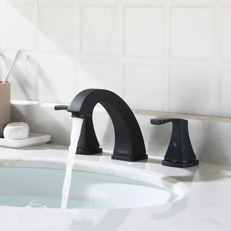 Widespread 2-handle Bathroom Faucet with Drain Assembly